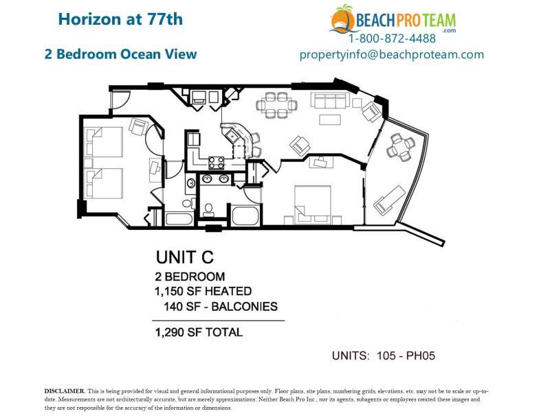 	Horizon at 77th Floor Plan C - 2 Bedroom Ocean View
